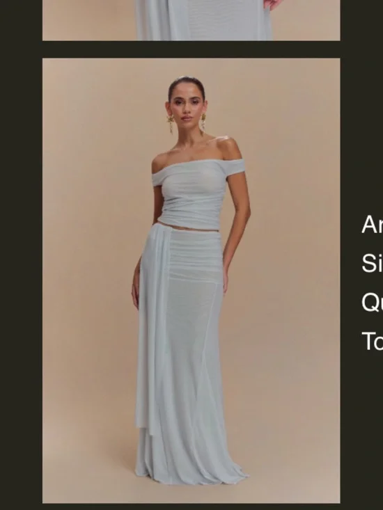 Meshki Light Blue Chiffon Matching Set - Picture 7 of 7